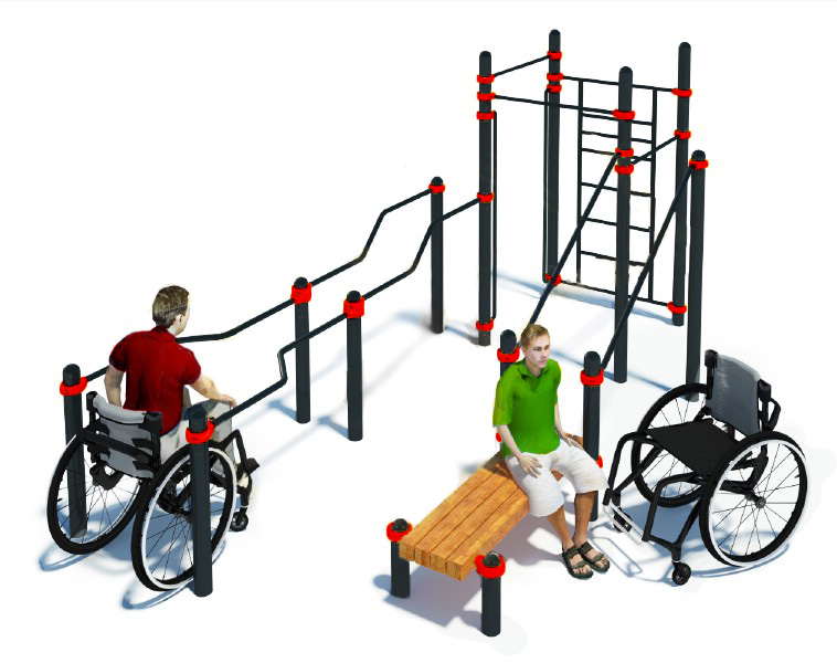 картинка W-7.03 Комплекс для инвалидов-колясочников TRANING от производителя реабилитационного оборудования и ЛФК