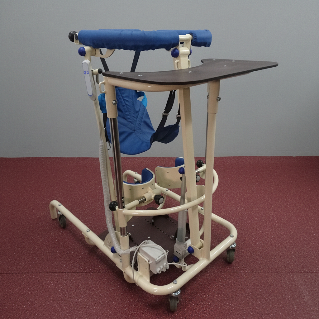 картинка Вертикализатор с электроприводом с функцией подъема с пола или кресла от производителя реабилитационного оборудования и ЛФК