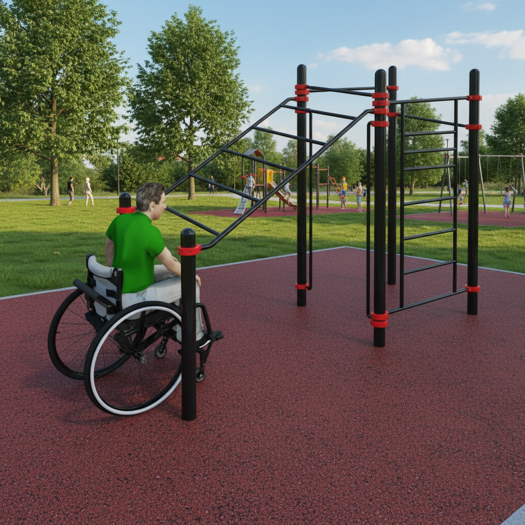 картинка W-7.02 Комплекс для инвалидов-колясочников MINI от производителя реабилитационного оборудования и ЛФК