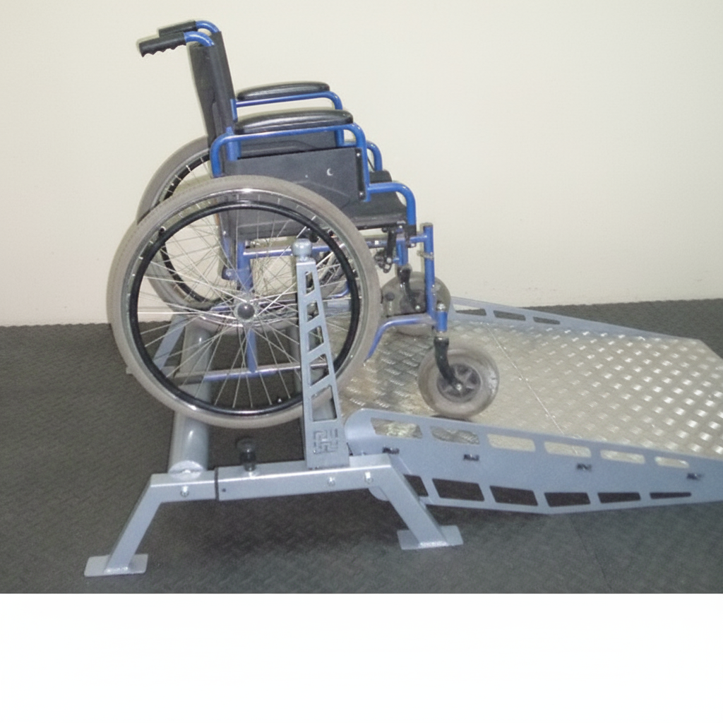 картинка Беговая дорожка для занятий в кресле-коляске от производителя реабилитационного оборудования и ЛФК