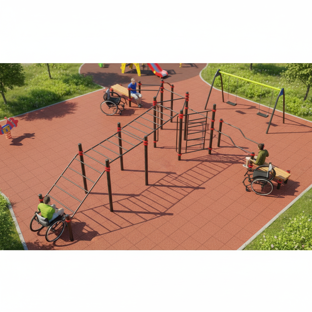 картинка W-7.01 Комплекс для инвалидов-колясочников ADVANCED SUPER от производителя реабилитационного оборудования и ЛФК