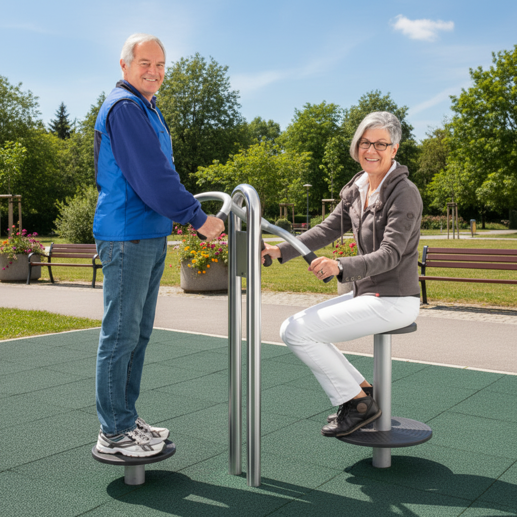 картинка УТЭ-040П ТВИСТЕР СИДЯ И СТОЯ ДВОЙНОЙ от производителя реабилитационного оборудования и ЛФК