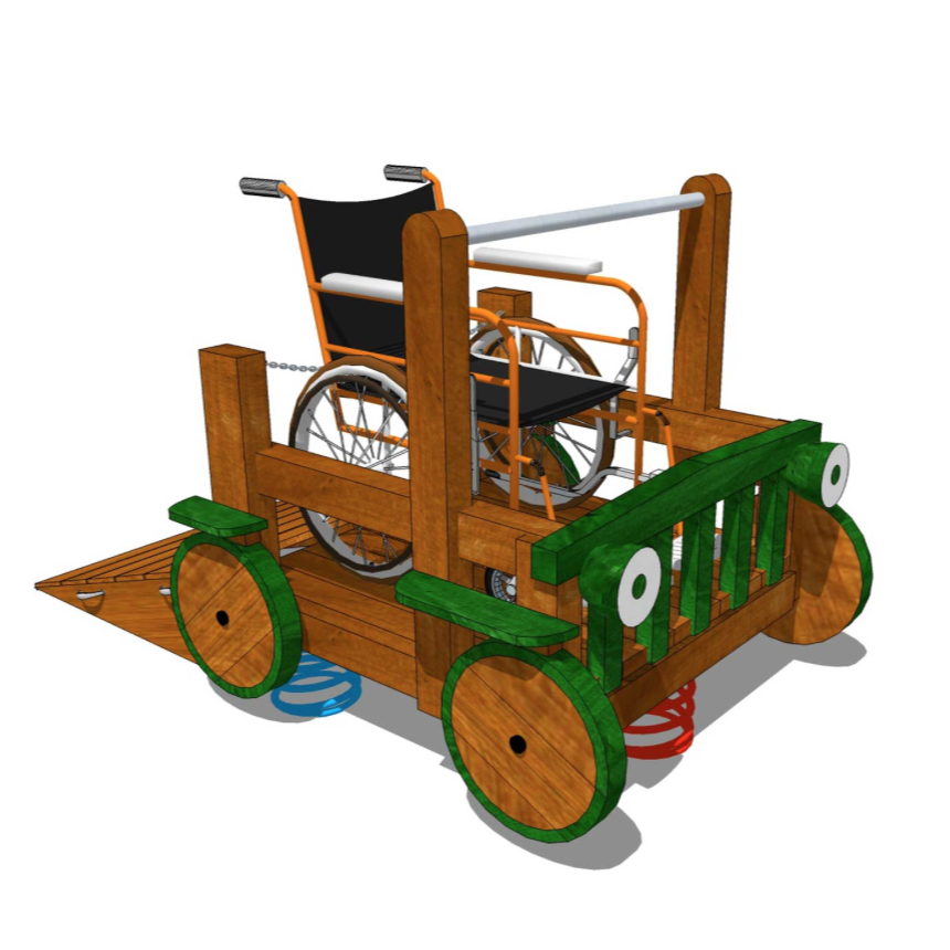 картинка Качалка для кресла-коляски Автомобиль от производителя реабилитационного оборудования и ЛФК