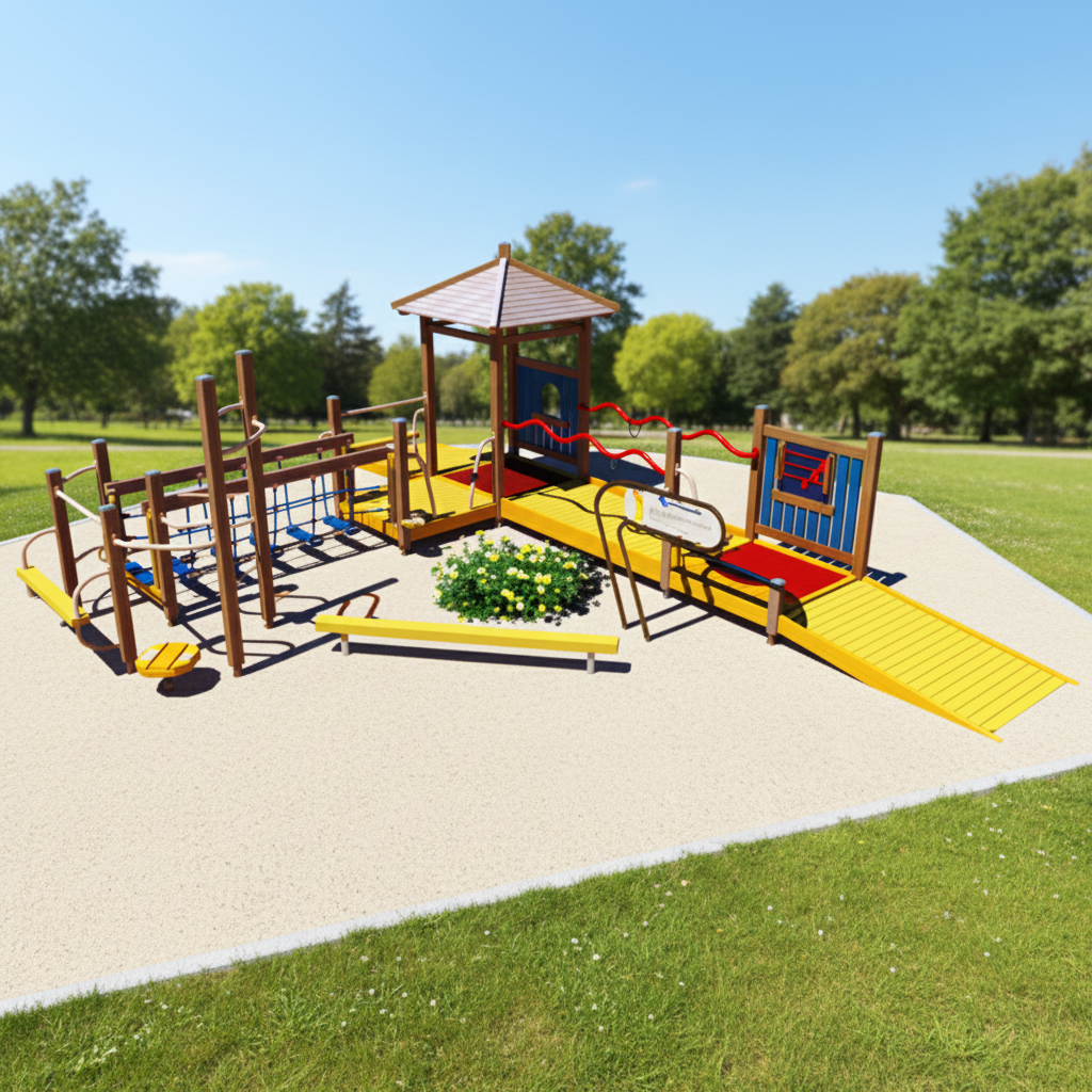 картинка Пандусный городок Фин-2152 от производителя реабилитационного оборудования и ЛФК