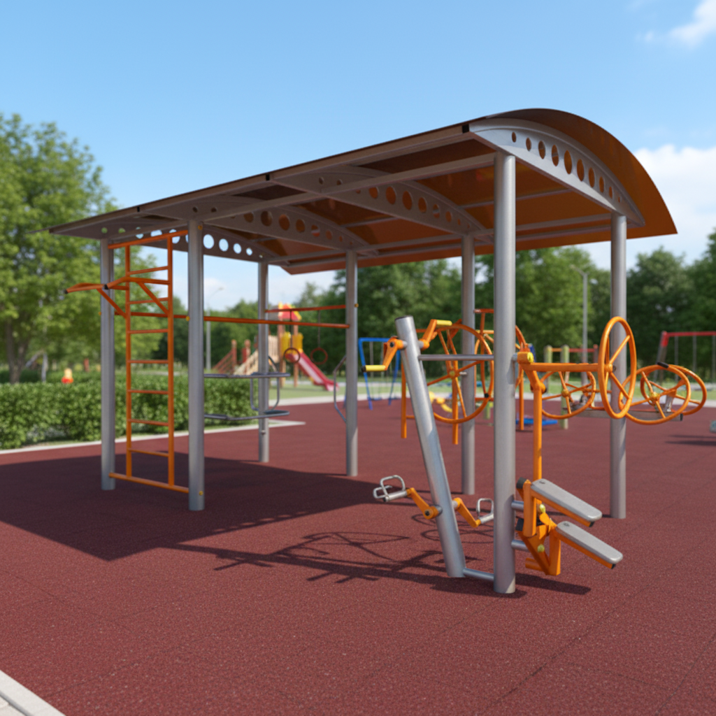 картинка Площадка для пожилых людей и колясочников от производителя реабилитационного оборудования и ЛФК