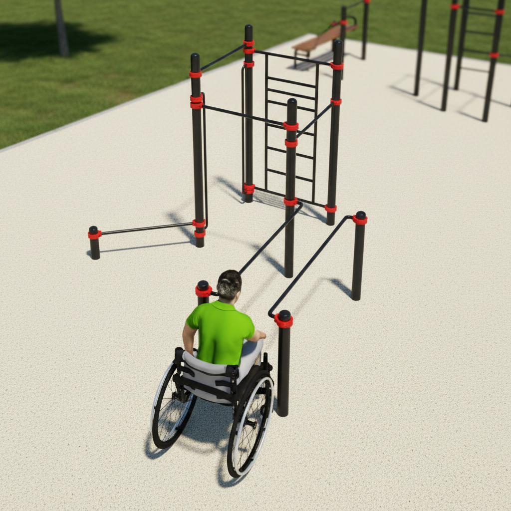 картинка W-7.05 Комплекс для инвалидов-колясочников VICTORY от производителя реабилитационного оборудования и ЛФК