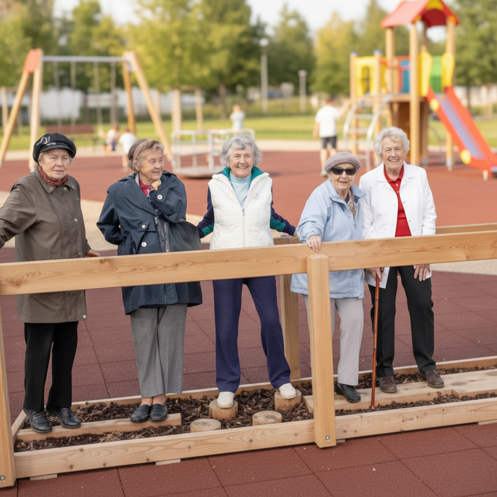 картинка Тренажер для пожилых Брусья с препятствиями Эко v.1 от производителя реабилитационного оборудования и ЛФК