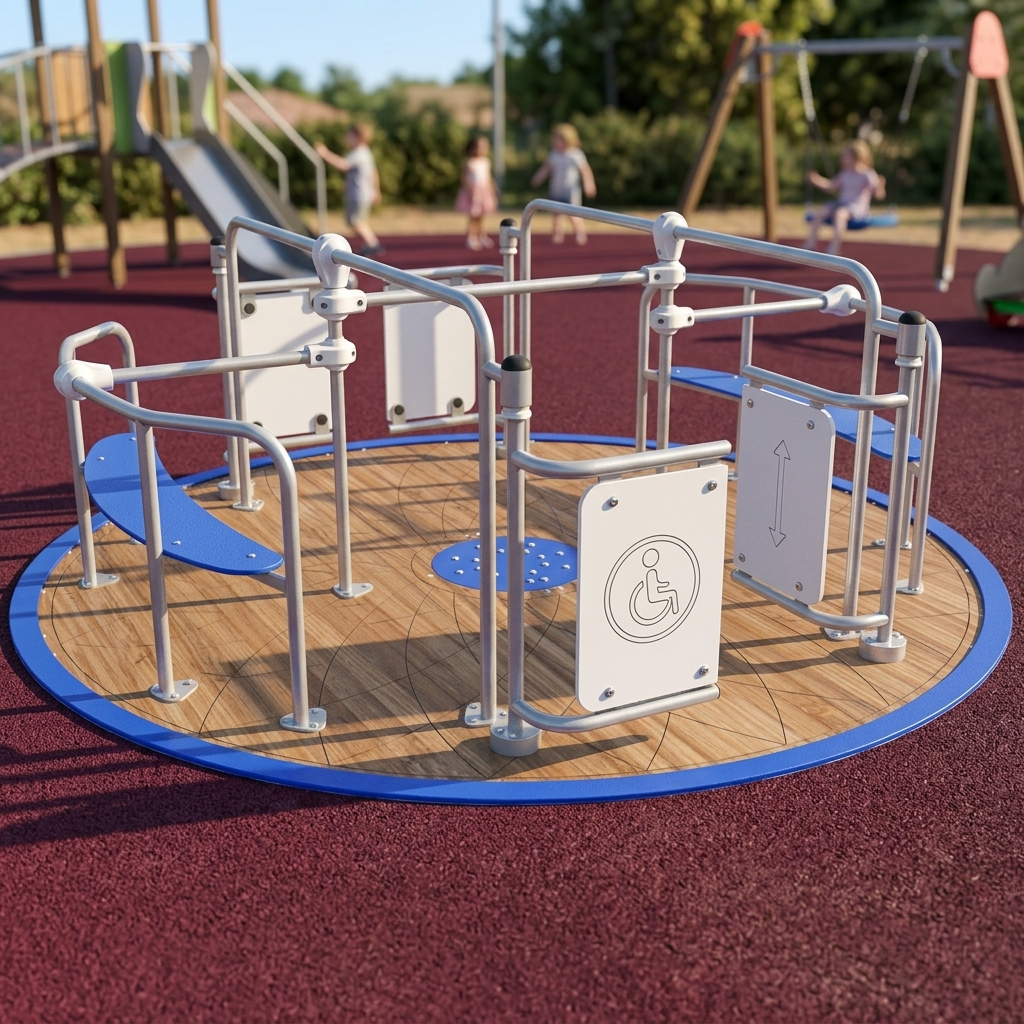 картинка Карусель для колясочников и сопровождающих лиц от производителя реабилитационного оборудования и ЛФК