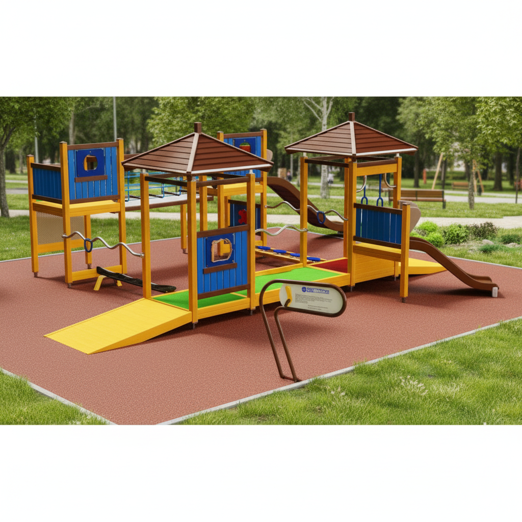 картинка Пандусный городок Фин-681 от производителя реабилитационного оборудования и ЛФК