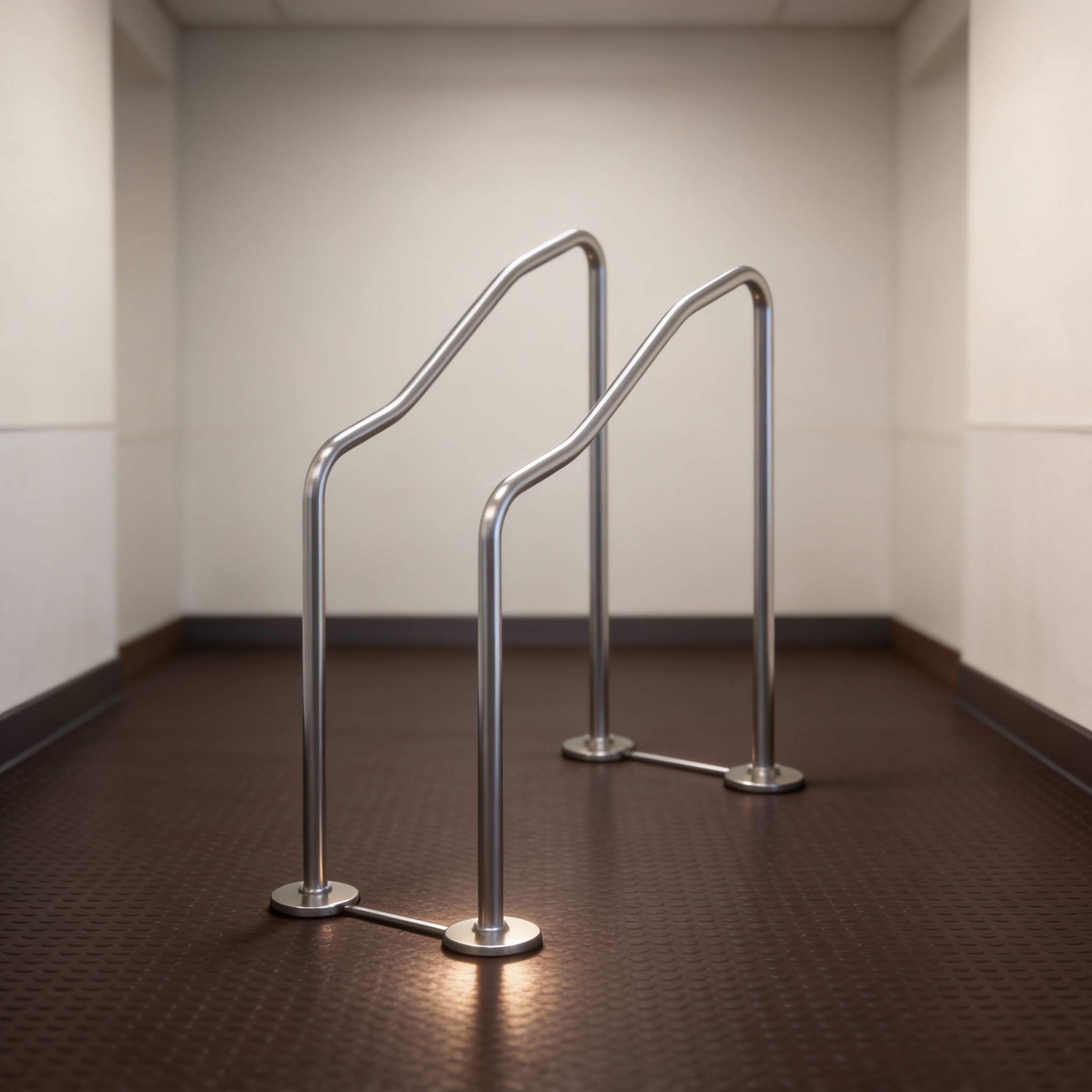 картинка УТЭ-Z-016 Брусья наклонные из нержавеющей стали от производителя реабилитационного оборудования и ЛФК