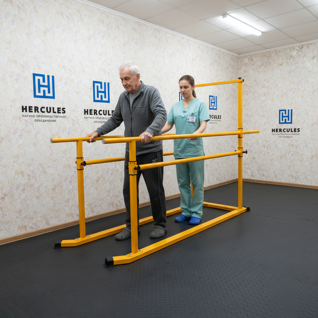 картинка Брусья для ходьбы (Устройство двухъярусное для обучения ходьбе) от производителя реабилитационного оборудования и ЛФК