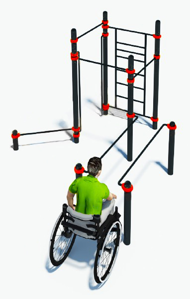 картинка W-7.05 Комплекс для инвалидов-колясочников VICTORY от производителя реабилитационного оборудования и ЛФК
