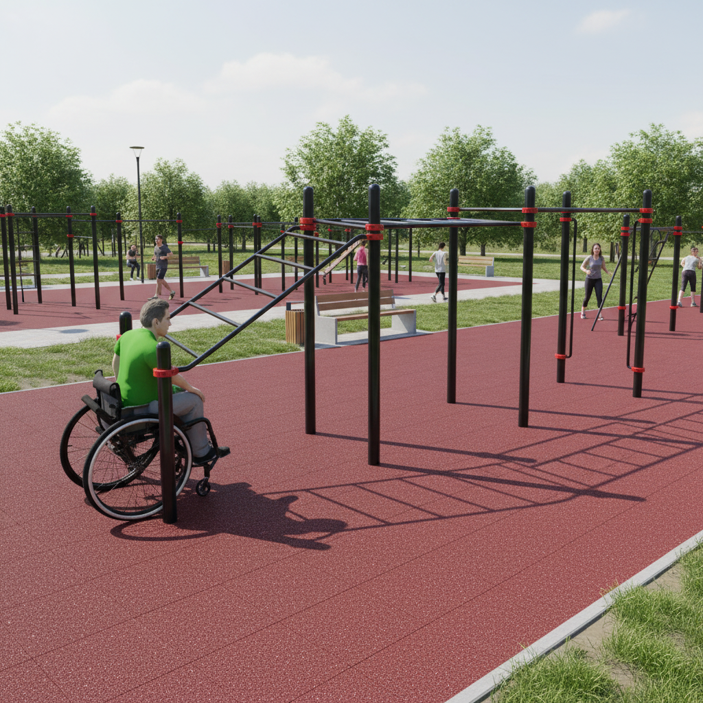 картинка W-8.01 Рукоход для инвалидов-колясочников многоуровневый от производителя реабилитационного оборудования и ЛФК