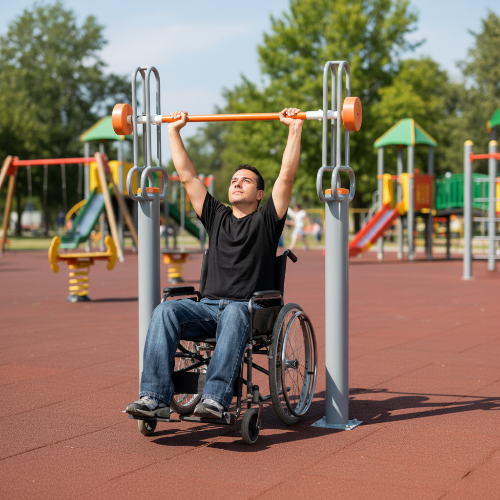 картинка УТИ-002.1 Тренажер для инвалидов Штанга от производителя реабилитационного оборудования и ЛФК