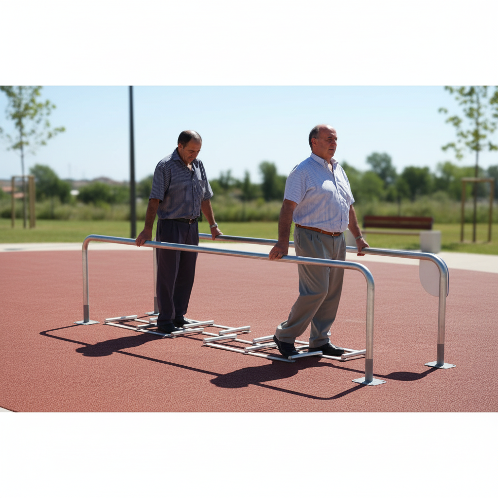 картинка УТИп-062 Тренажер для пожилых Брусья с препятствиями от производителя реабилитационного оборудования и ЛФК