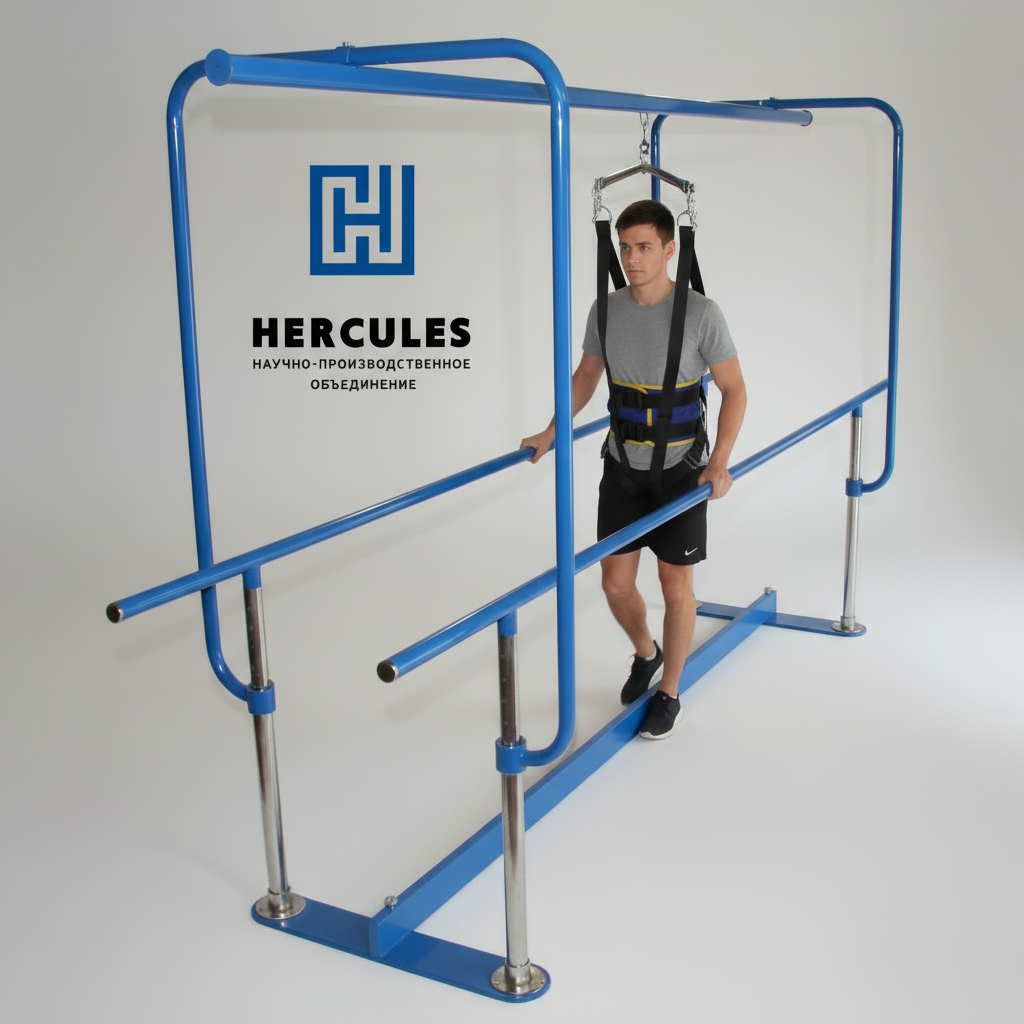 картинка Брусья реабилитационные с монорельсом от производителя реабилитационного оборудования и ЛФК